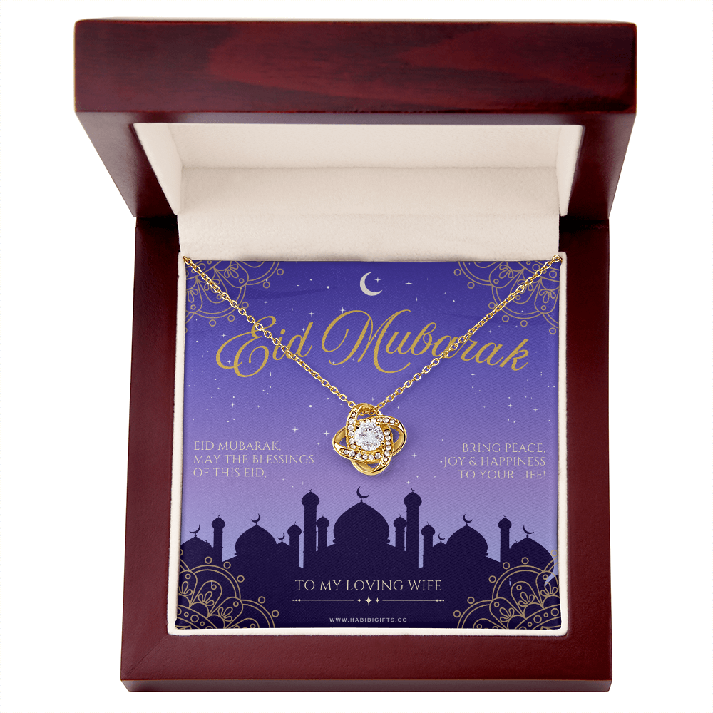 Eid Mubarak Love Knot Necklace - To My Loving Wife