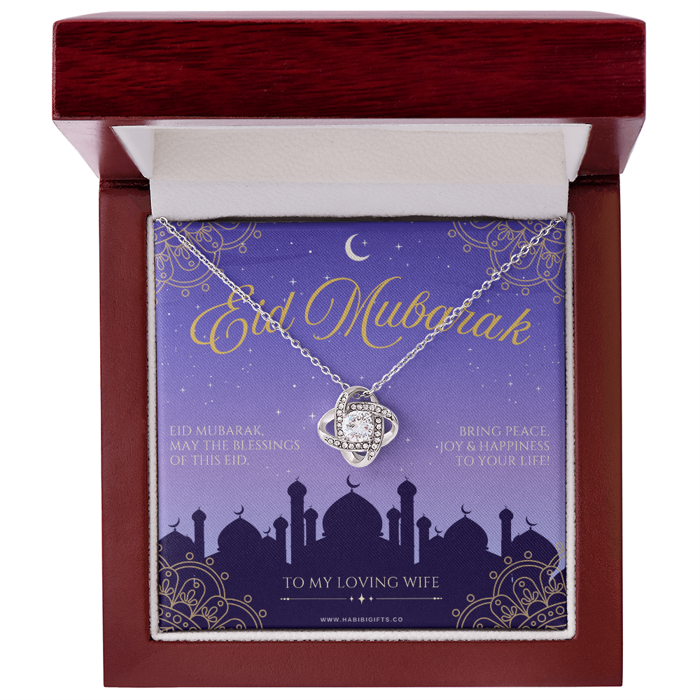 Eid Mubarak Love Knot Necklace - To My Loving Wife